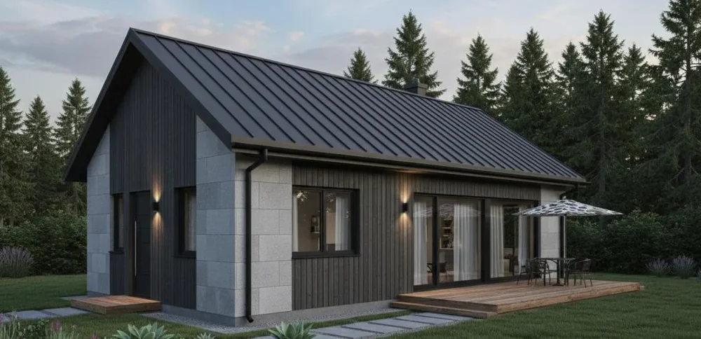 Проект Одноэтажный дом 11 на 8, 76 м2