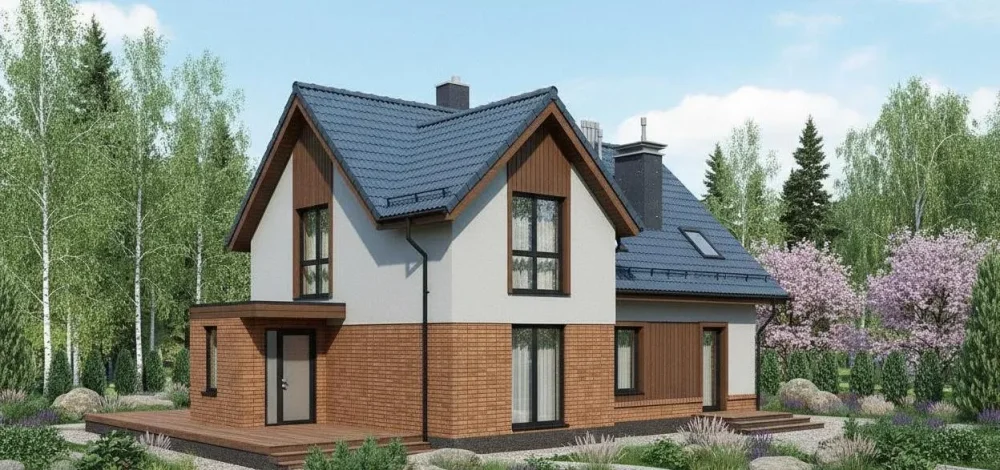 Проект Двухэтажный дом 11 на 11, 170 м2