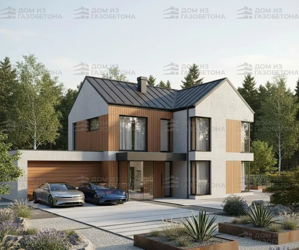 Проект Двухэтажный дом 16 на 10, 209 м2