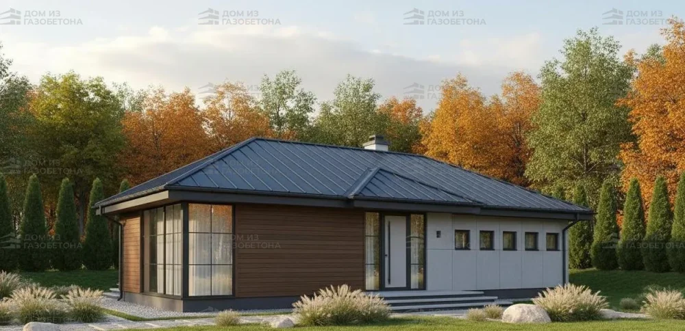 Проект Одноэтажный дом 13 на 11, 113 м2