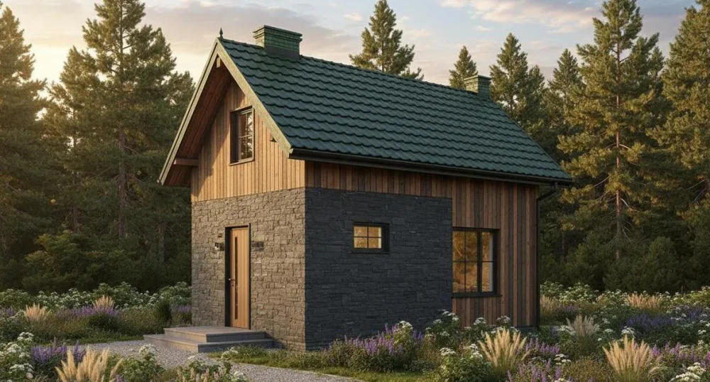 Проект Двухэтажный дом 8 на 8, 41 м2