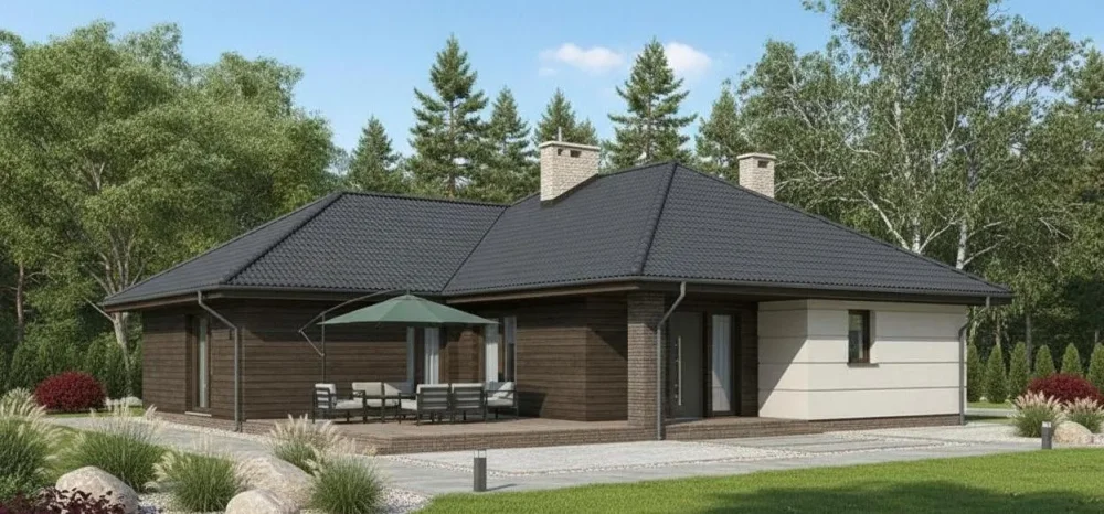 Проект Одноэтажный дом 16 на 20, 179 м2