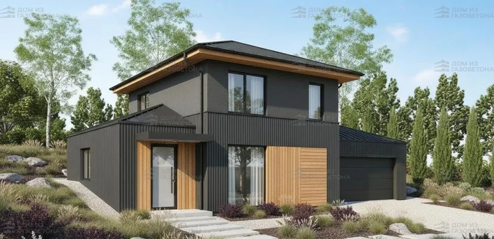 Проект Двухэтажный дом 15 на 9, 159 м2