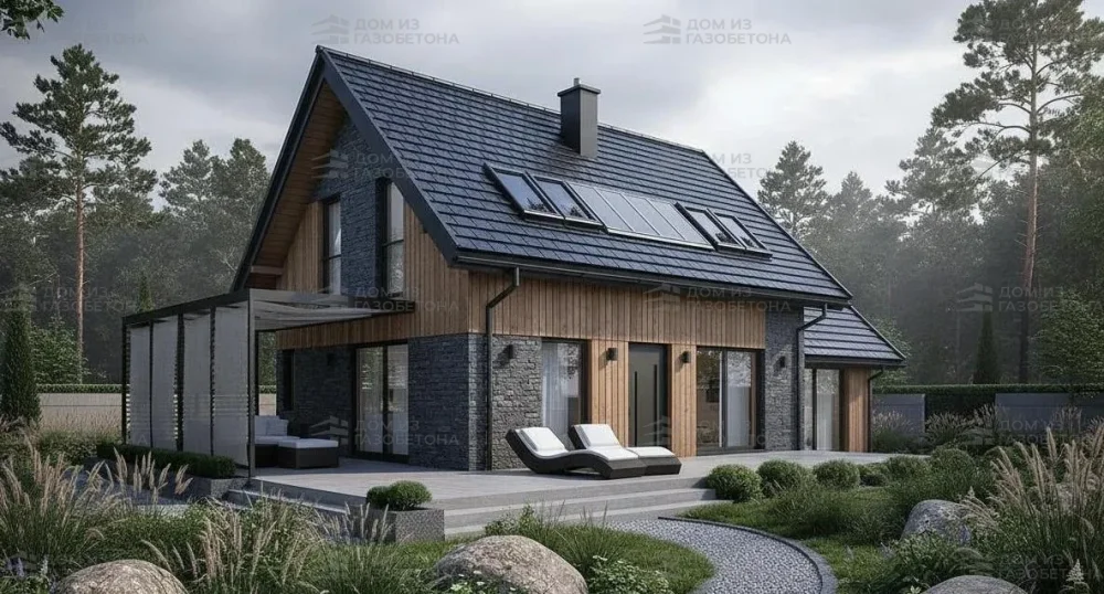 Проект Двухэтажный дом 13 на 8, 90 м2