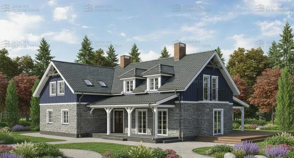 Проект Двухэтажный дом 31 на 13, 179 м2