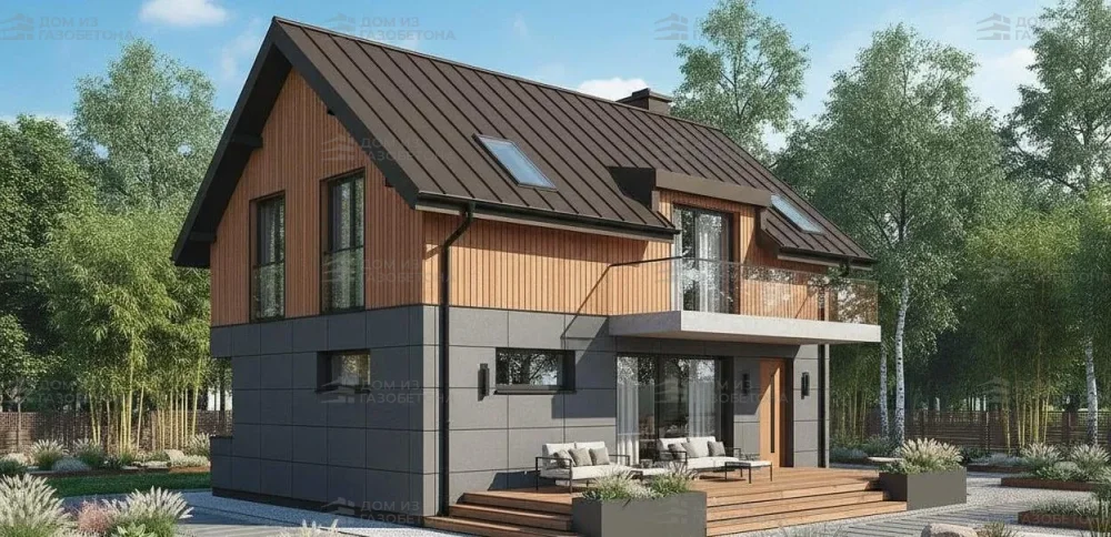 Проект Двухэтажный дом 13 на 8, 146 м2