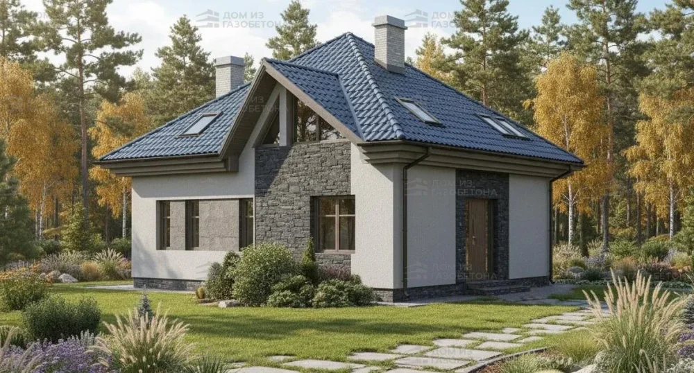 Проект Двухэтажный дом 10 на 10, 143 м2