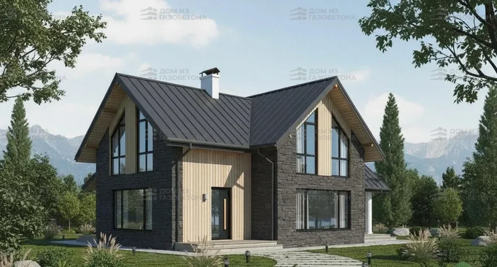 Проект Двухэтажный дом 11 на 9, 148 м2