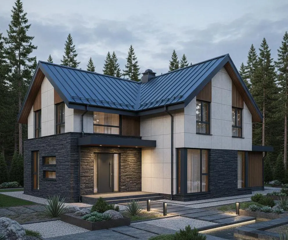 Проект Двухэтажный дом 20 на 23, 227 м2