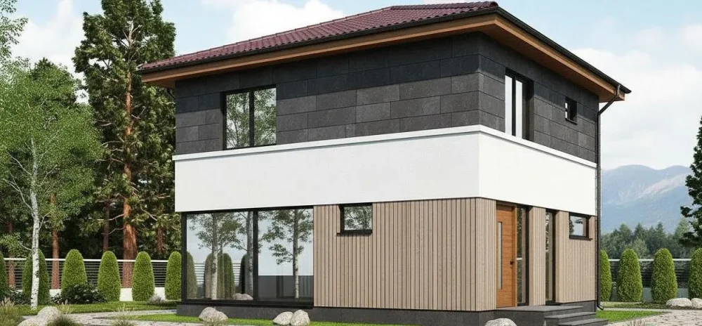 Проект Двухэтажный дом 9 на 9, 103 м2