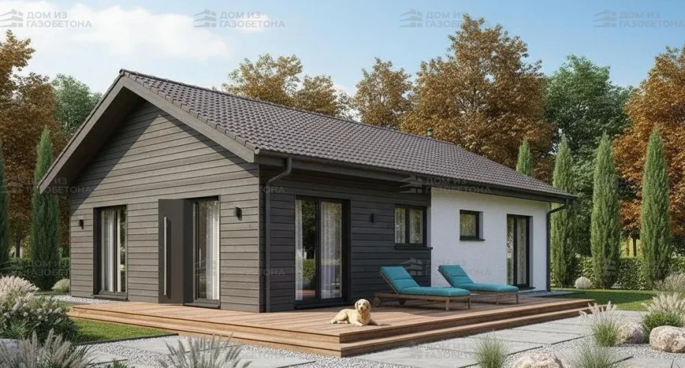 Проект Одноэтажный дом 11 на 14, 123 м2